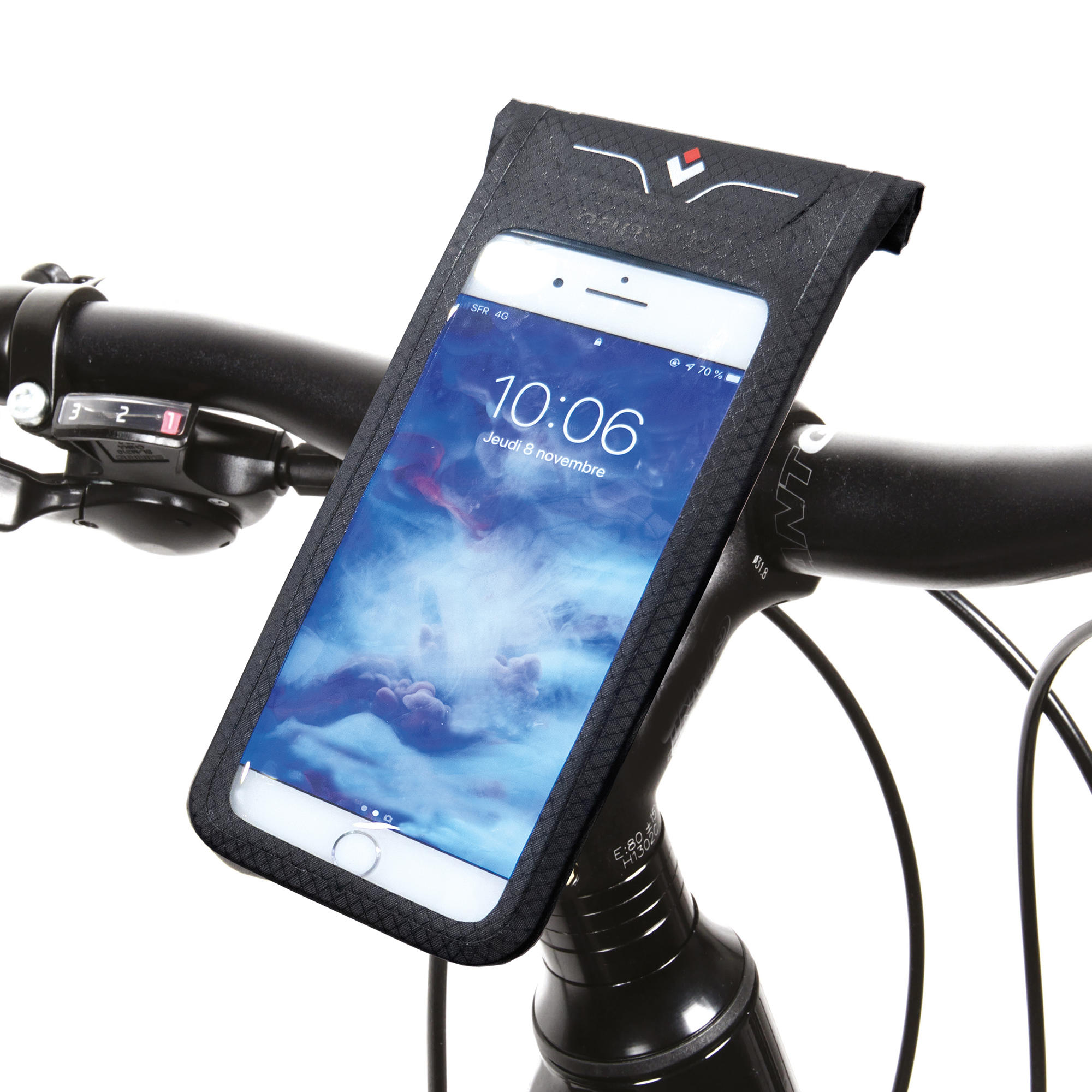 Bicicleta celular-soporte smartphone soporte con bolso bolso manillar funda protectora 