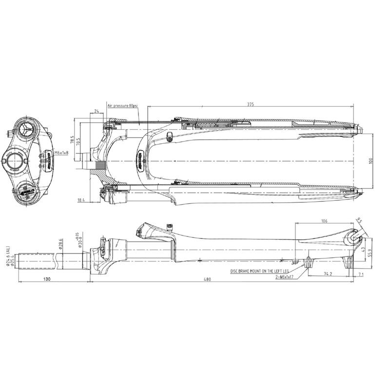 Odpružená vidlice 1"1/8 suntour SF17- ncx D DS 700C