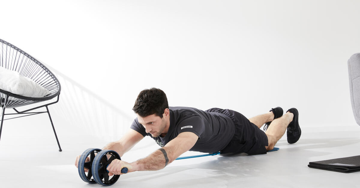 Readaeer Roue abdominale avec genouillère pour exercices abdominaux pour  équipement de fitness à domicile : : Sports et Plein air