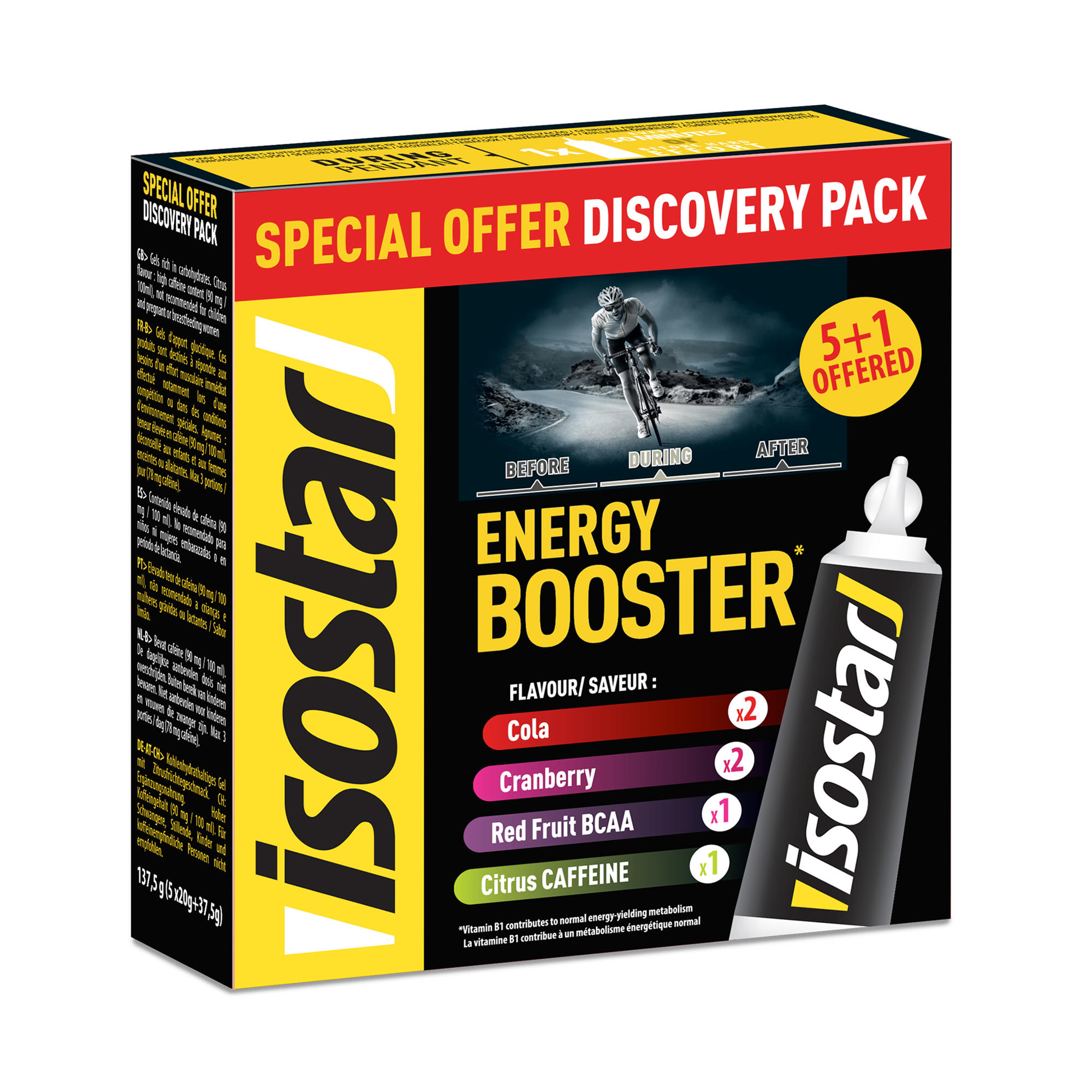 ISOSTAR Pack descubrimiento de geles energéticos 5+ 1 gratis 