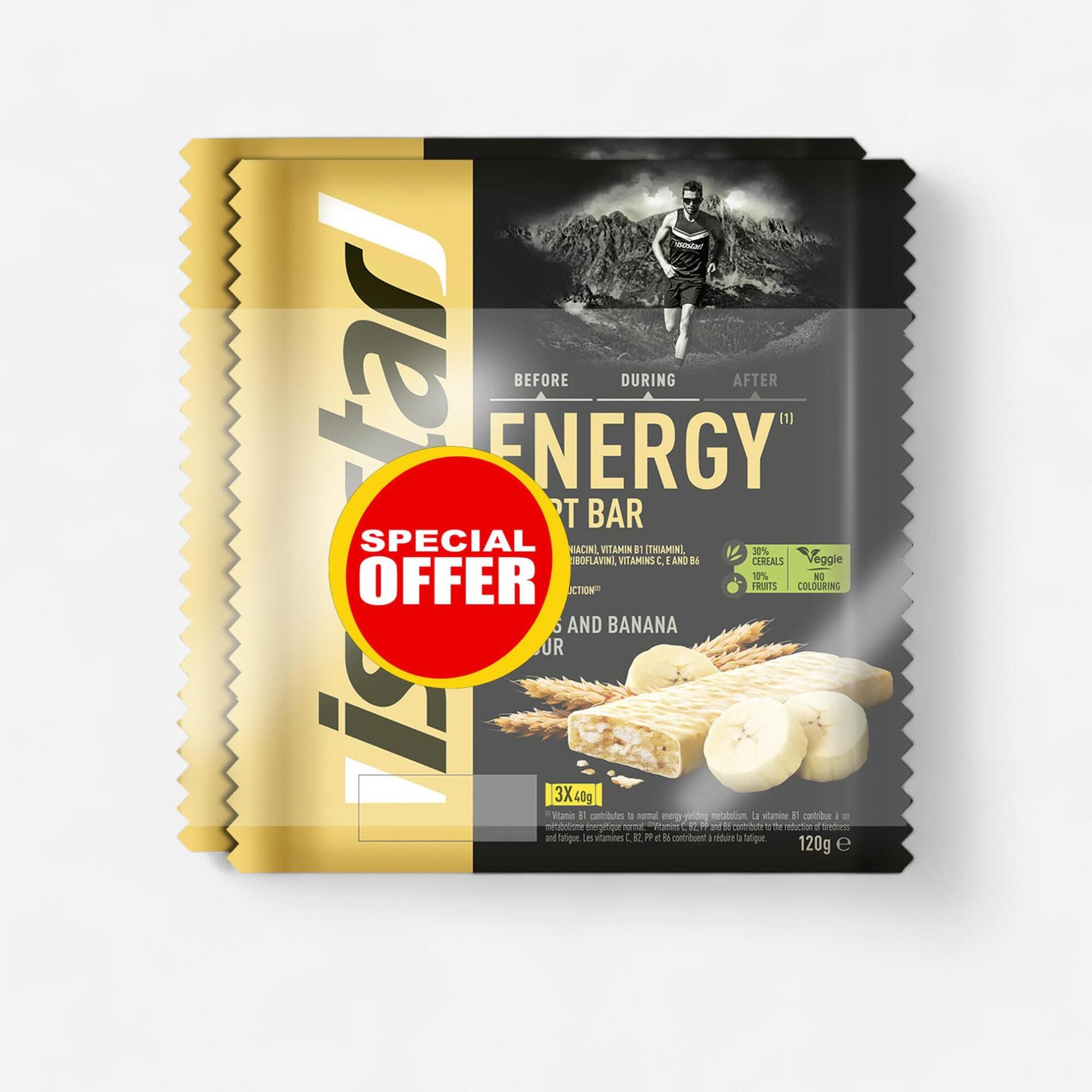 Barre énergétique energy sport bar banane 6x40g offre spéciale - Equipement Multisports - Soin, hydratation et nutrition du sportif - ISOSTAR-