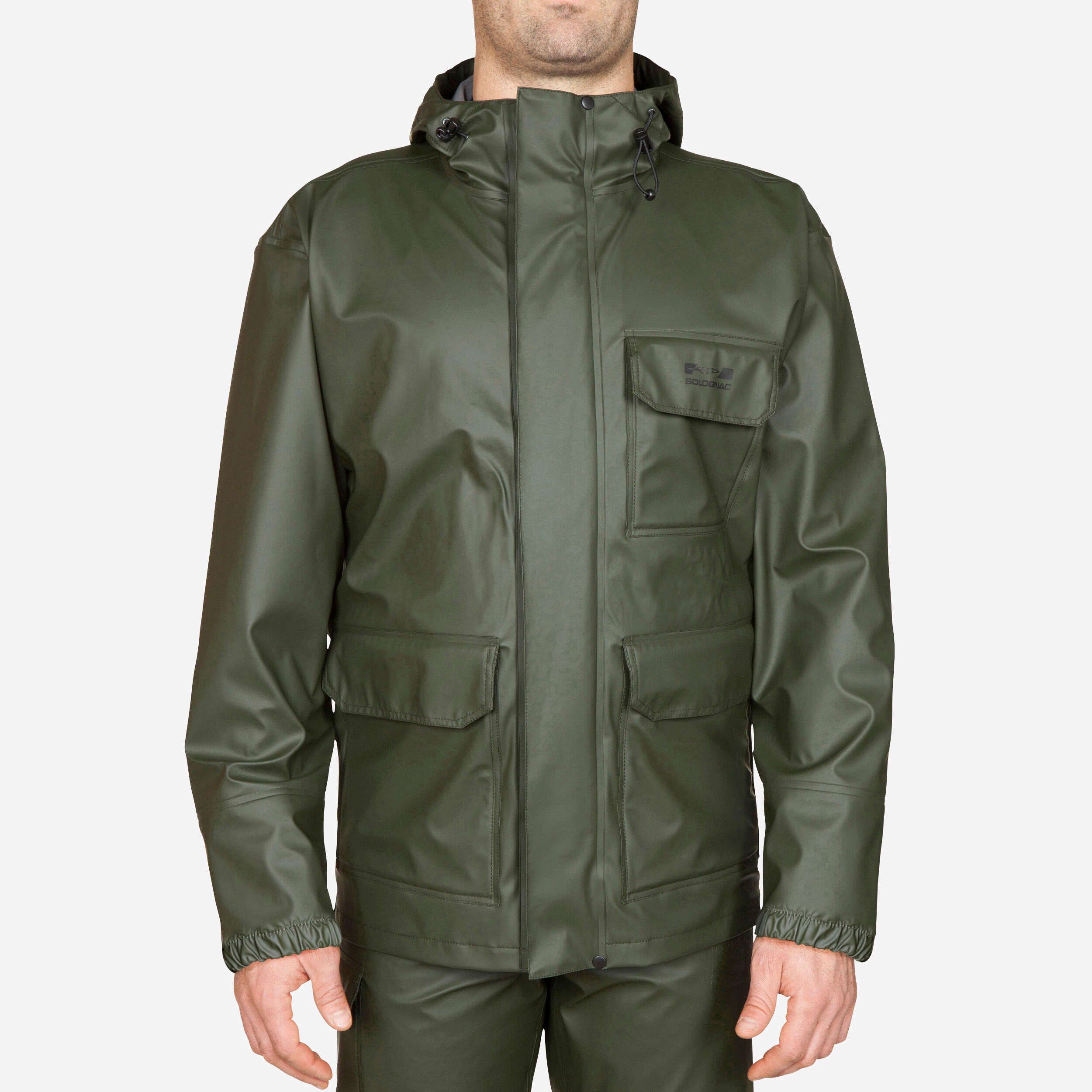 SOLOGNAC WATERDICHTE JAS GROEN 300