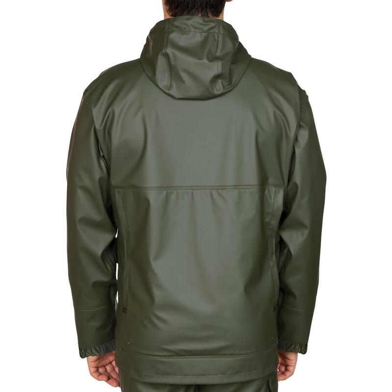 VESTE CHASSE IMPERMEABLE VERTE 300