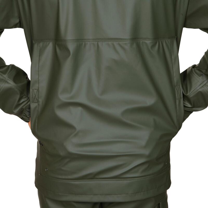 Chubasquero Caza Solognac 300 Hombre Chaqueta Verde Impermeable