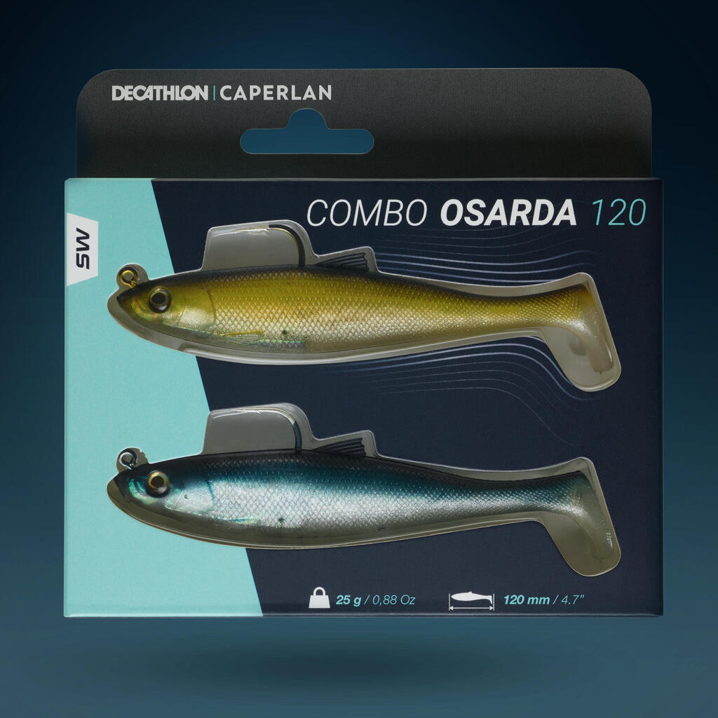 COMBO leurres souples Shad swimbait OSARDA 120 NATURAL