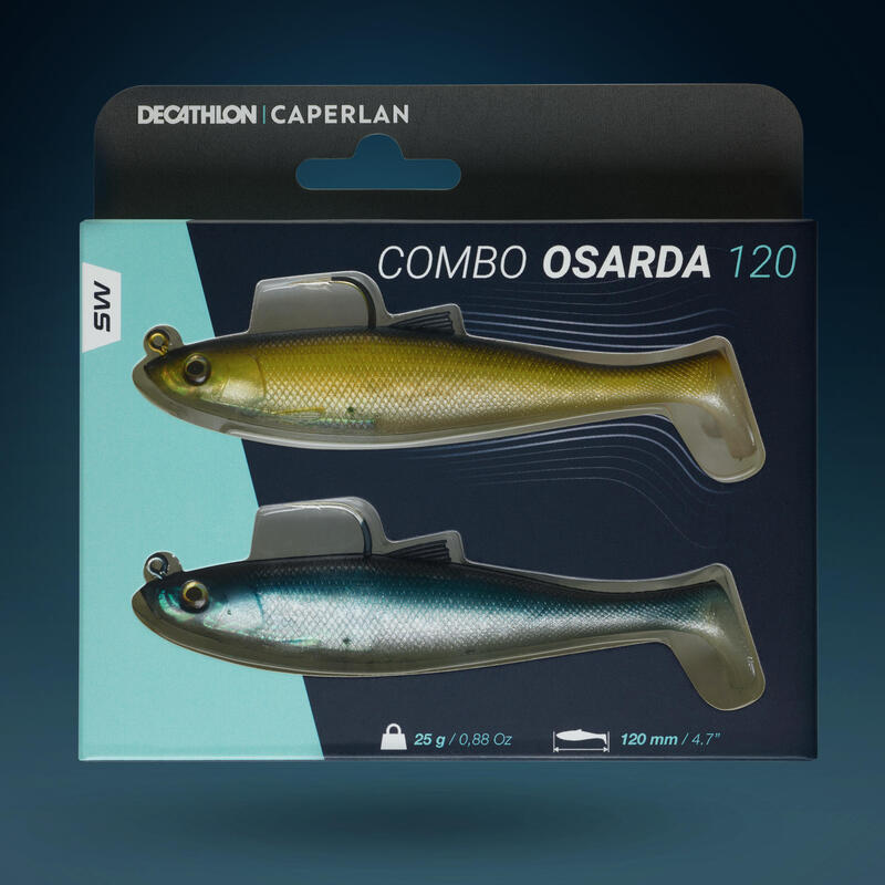 Combo Señuelos Flexibles Osarda 120 Natural Shad Swimbait