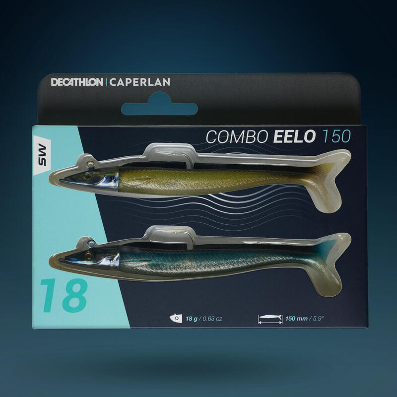 Amostras Flexíveis Pesca Shad Galeota EELO 150 18 g Ayu/Azul (Conjunto)