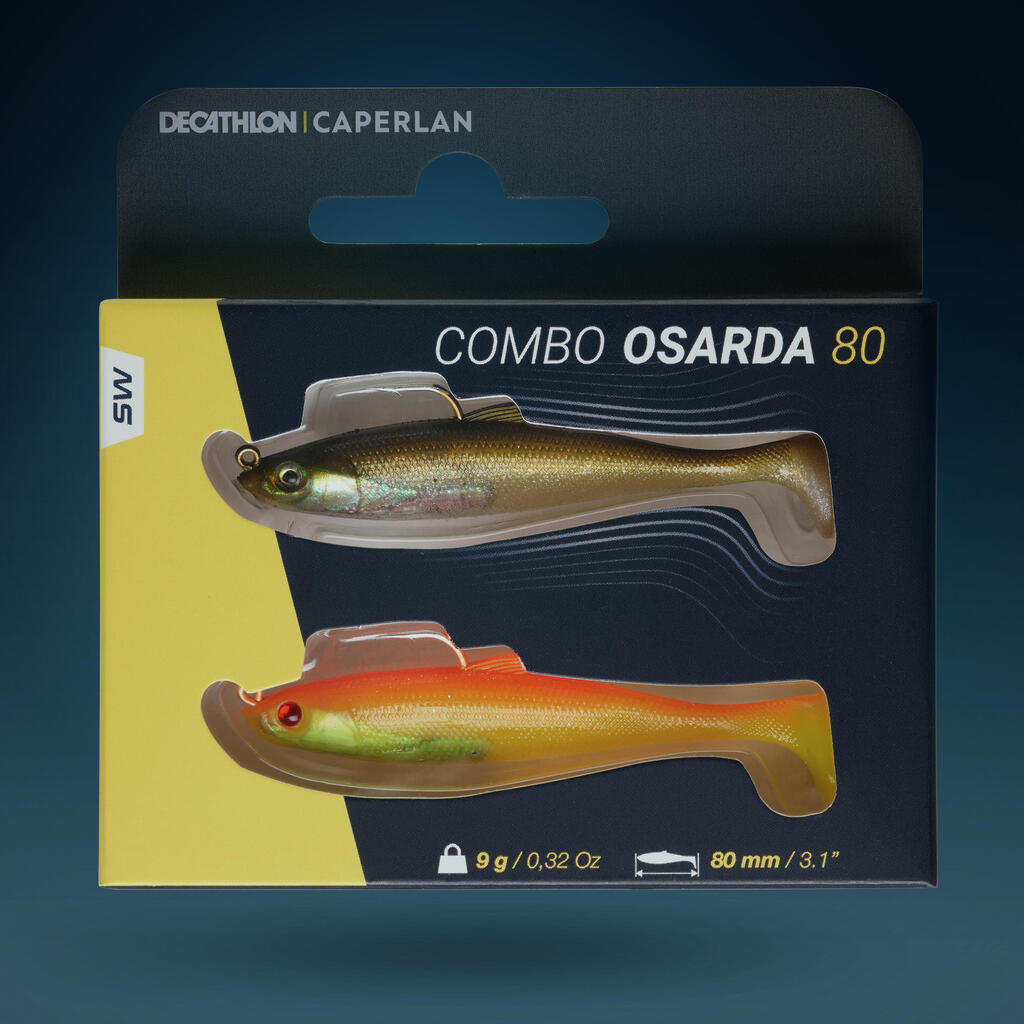 leurres souples pêche en mer Shad swimbait sardine OSARDA 80 FLASHY