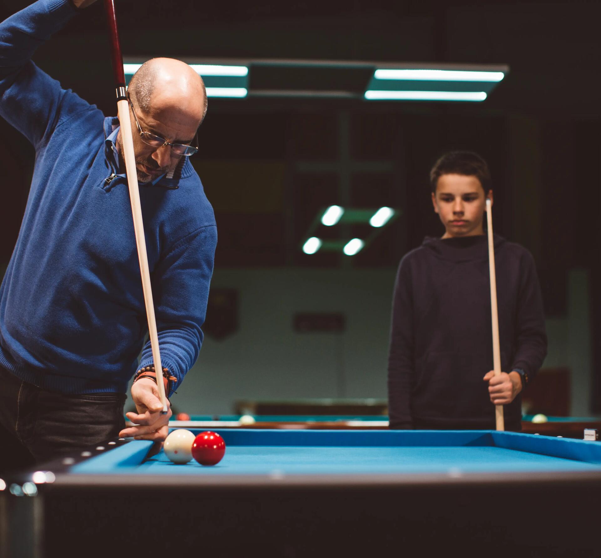 éclairage table billard