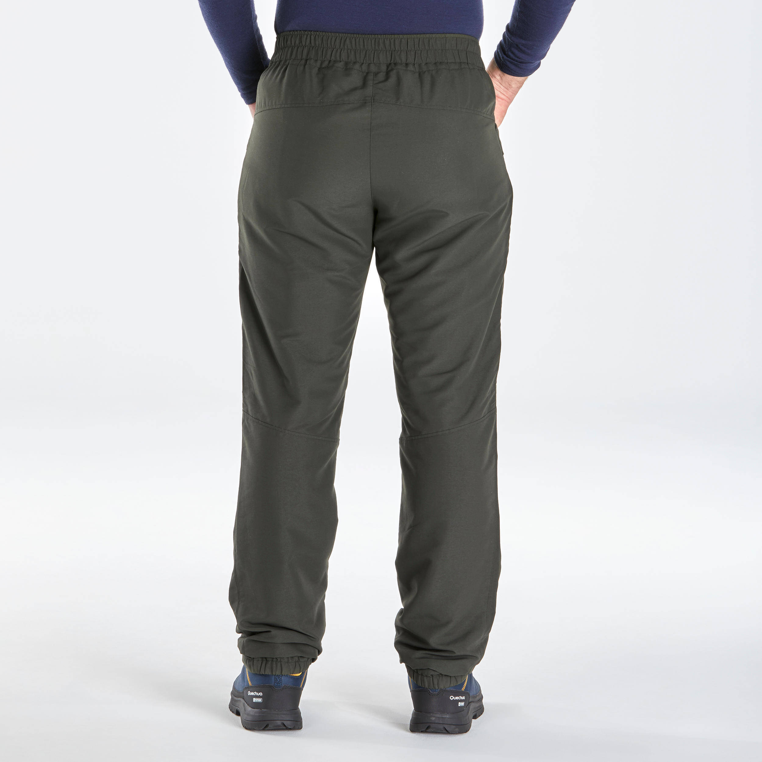 Men Warm Water-repellent Hiking Trousers  SH100 - Green -  4