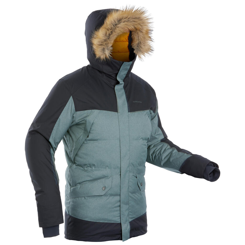 Wanderjacke Parka Winterwandern SH500 X-Warm wasserdicht -15 °C Herren