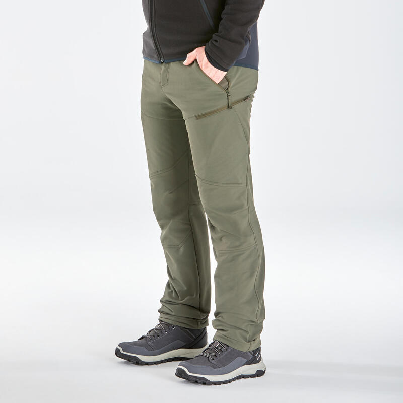 Pánské turistické vodoodpudivé kalhoty SH 500 X-Warm stretch