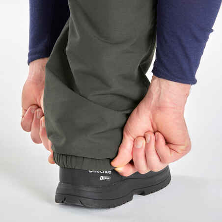 Men’s water-repellent hiking trousers -18°C, NH100 - Green