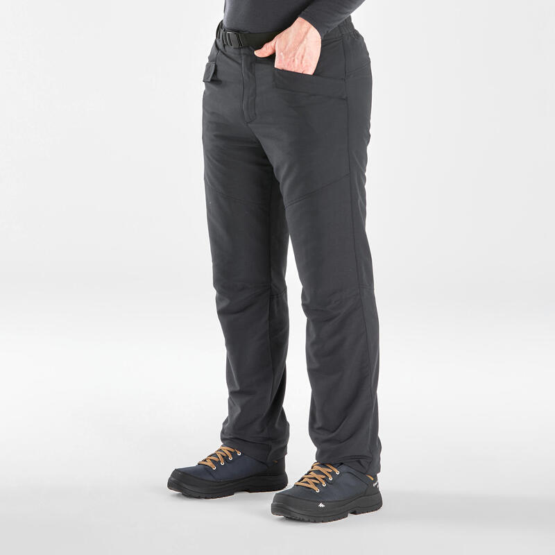 Men's Warm Water-Repellent Hiking Trousers - SH100 ULTRA-WARM 