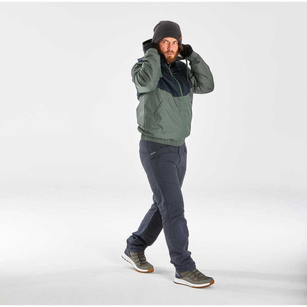 Chamarra de senderismo impermeable hasta -5 °C verde para hombre NH100
