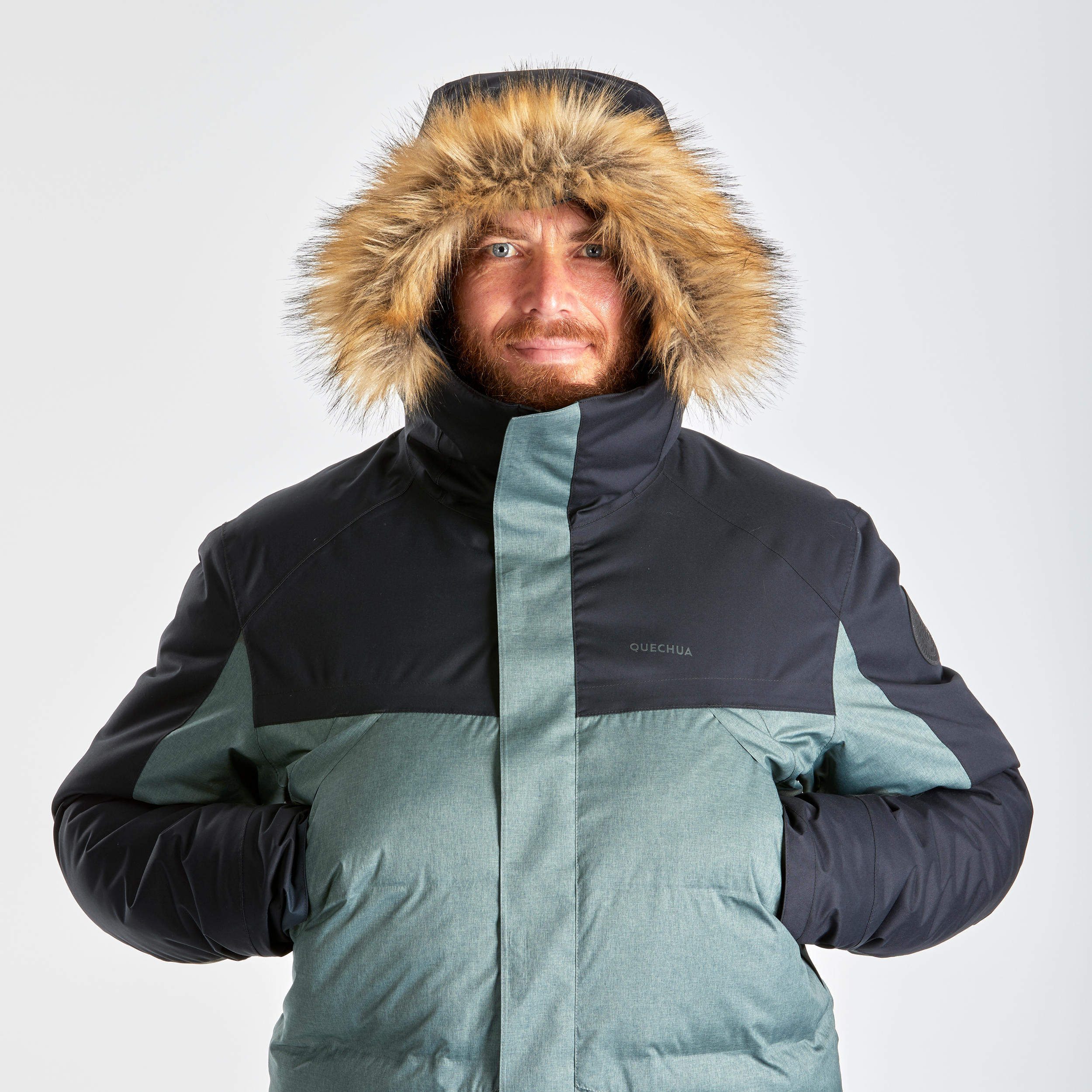 Men’s Warm and Waterproof Light Snow Hiking Parka - SH500 X-WARM. 4/13