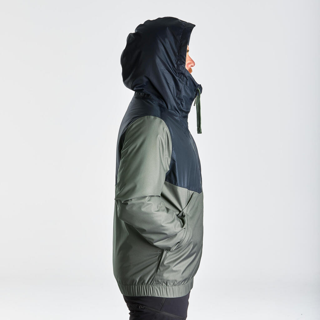 Chamarra de senderismo impermeable hasta -5 °C verde para hombre NH100