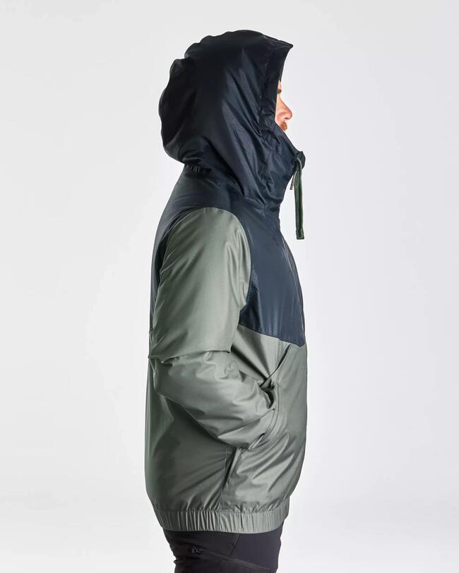 Winterjacke Herren wasserdicht Winterwandern SH100 bis -5 °C khaki 