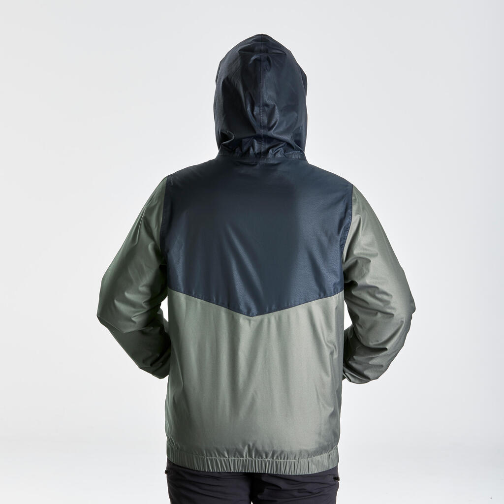 Chamarra de senderismo impermeable hasta -5 °C verde para hombre NH100