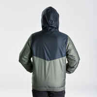 Men’s waterproof hiking jacket -5°C, NH100 - Green