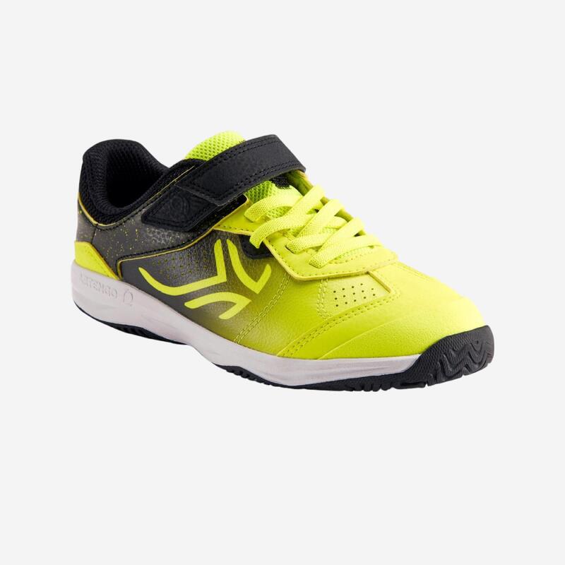 Zapatilla tenis con tira adherente Niños Artengo TS160 amarillo