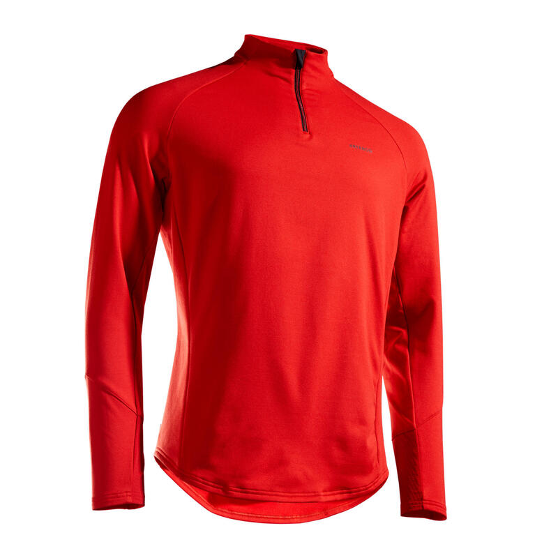 TEE SHIRT MANCHES LONGUES DE TENNIS TSW TH 1/2 ZIP ROUGE