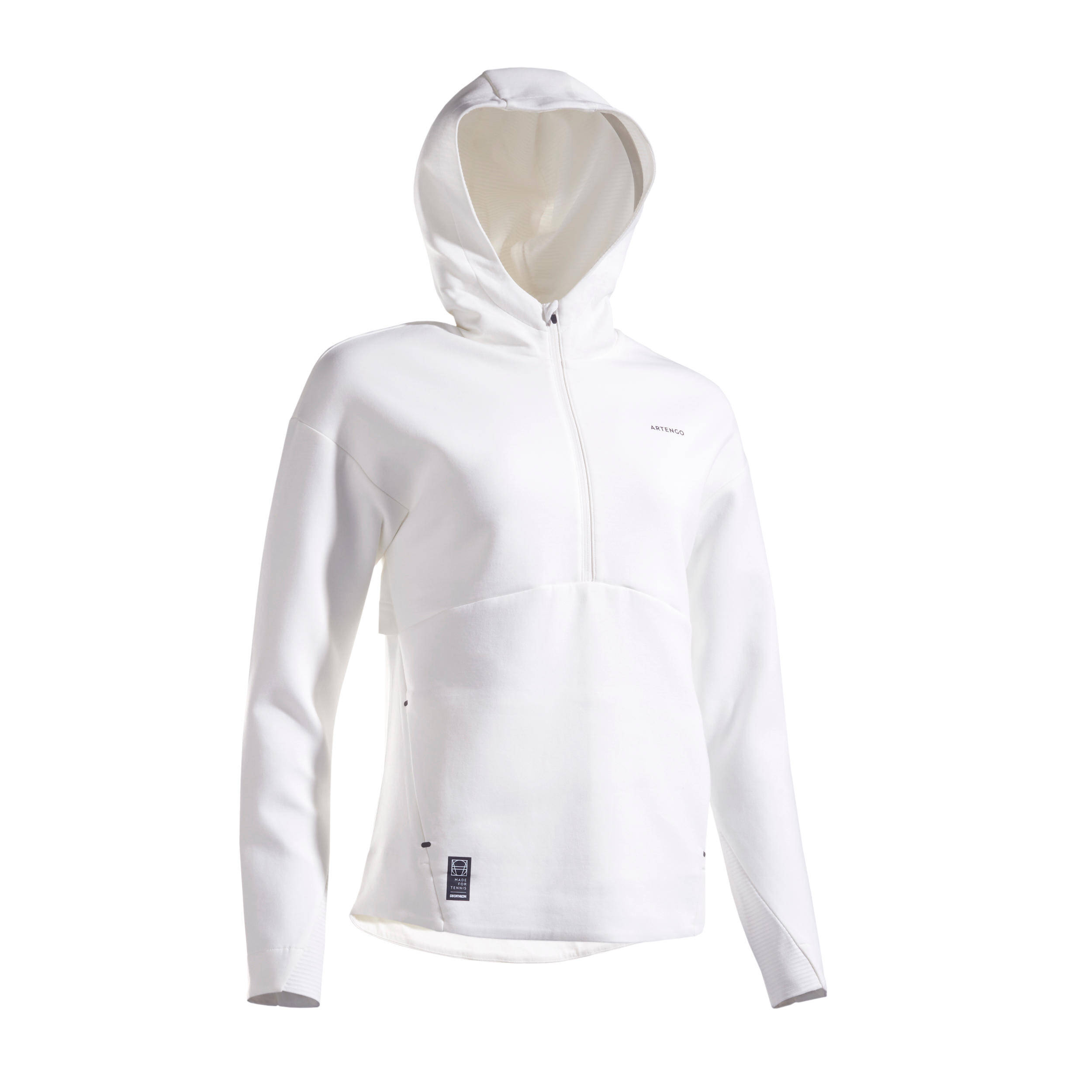 Soft Half Zip Tennis Hoodie Dry 900 - Off-White -  4