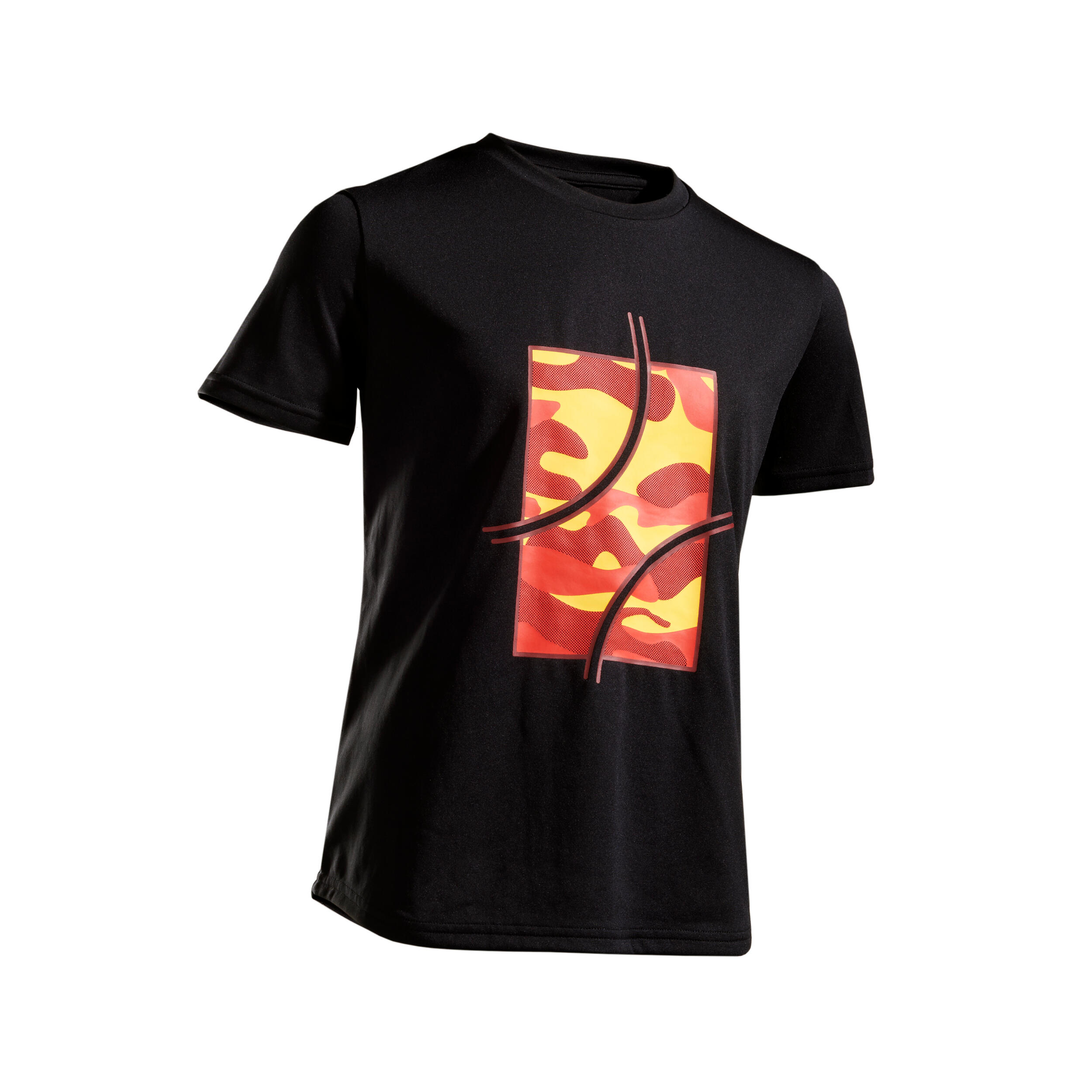 

Kids' T-Shirt TTS100 - Camo/Black -  By ARTENGO | Decathlon