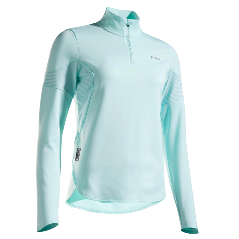 TEE SHIRT DE TENNIS FEMME MANCHES LONGUES TS TH 900 MINT