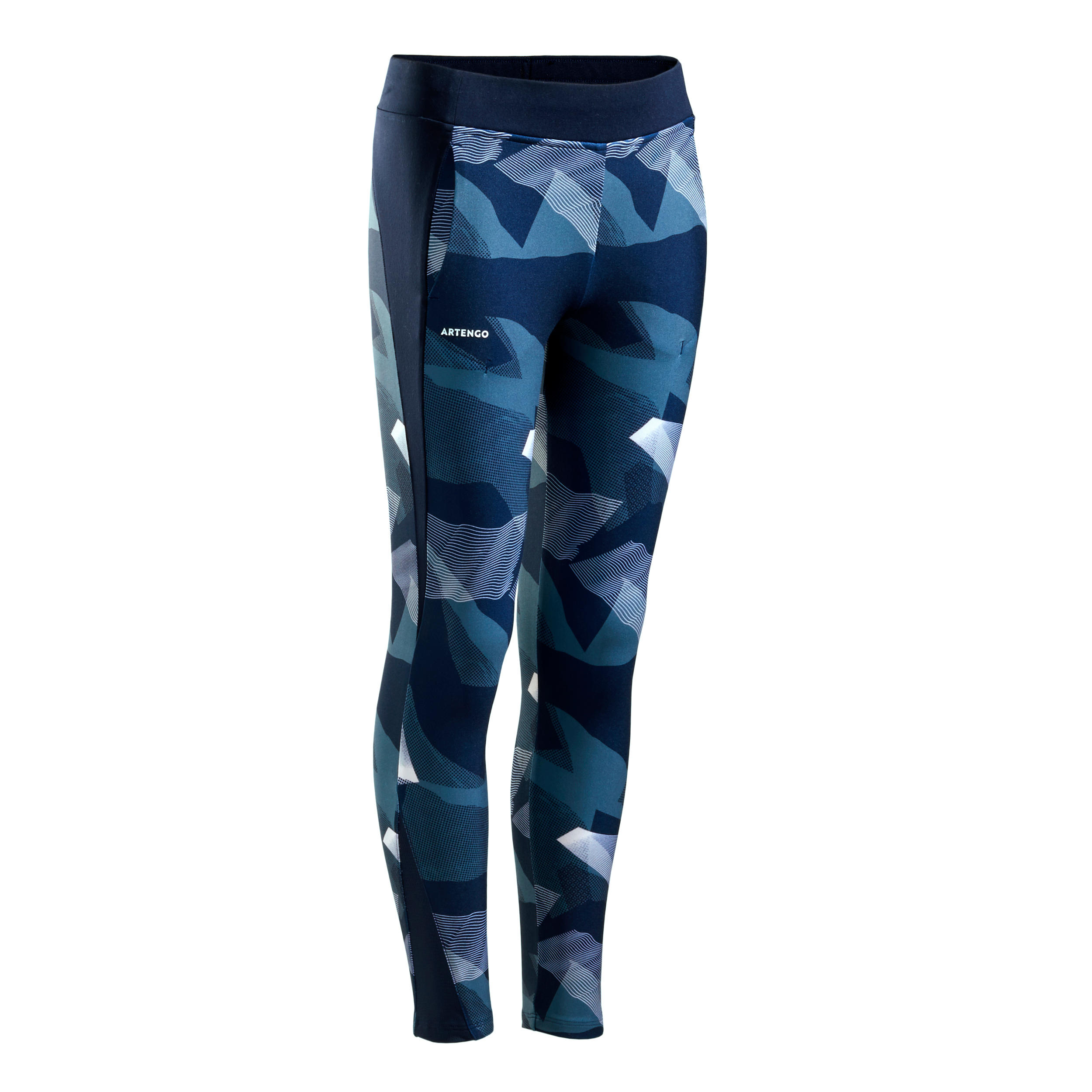 Girl's Thermal Leggings 500 - Blue/Pink 
