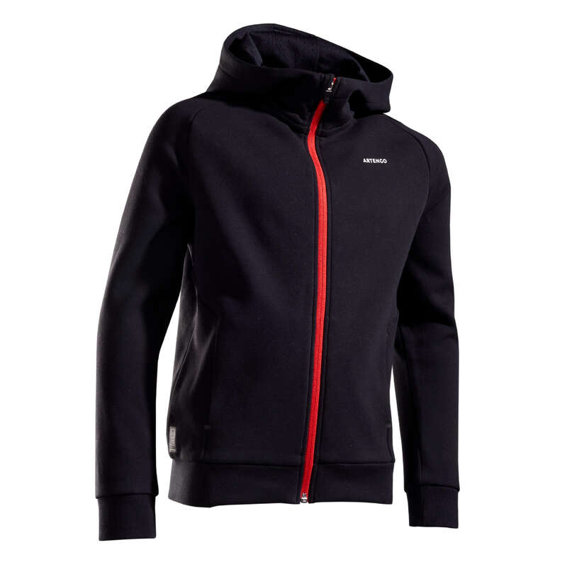 ARTENGO Kids' Thermal Tennis Jacket Black Decathlon