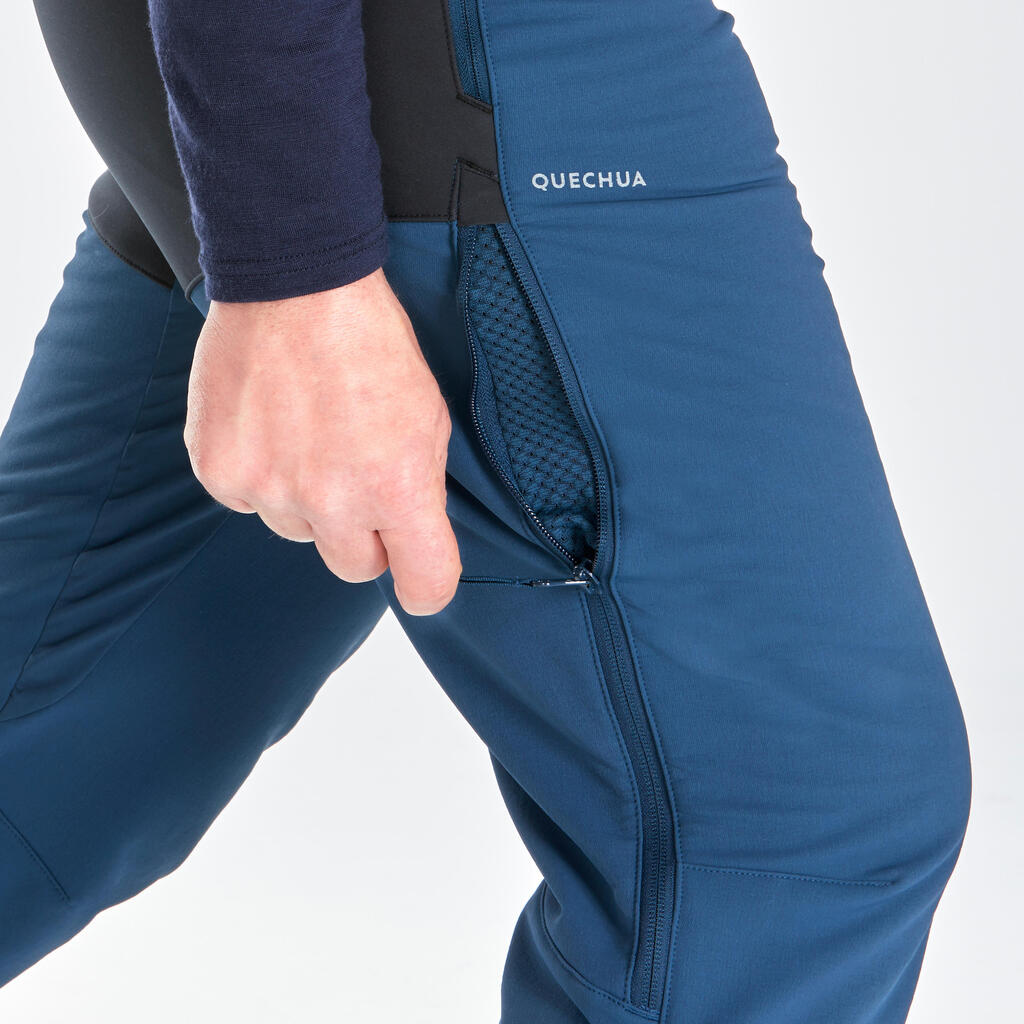 MUŠKE PANTALONE ZA PLANINARENJE TOPLE I VODOOTPORNE SA GAMAŠAMA SH520 X-WARM  