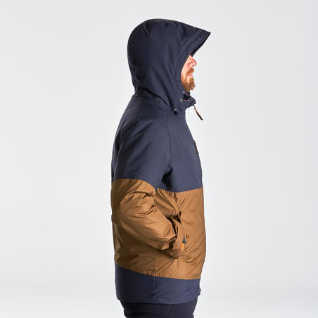 Smeđa muška jakna za planinarenje po snegu SH100 WARM
