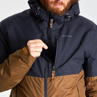 Smeđa muška jakna za planinarenje po snegu SH100 WARM