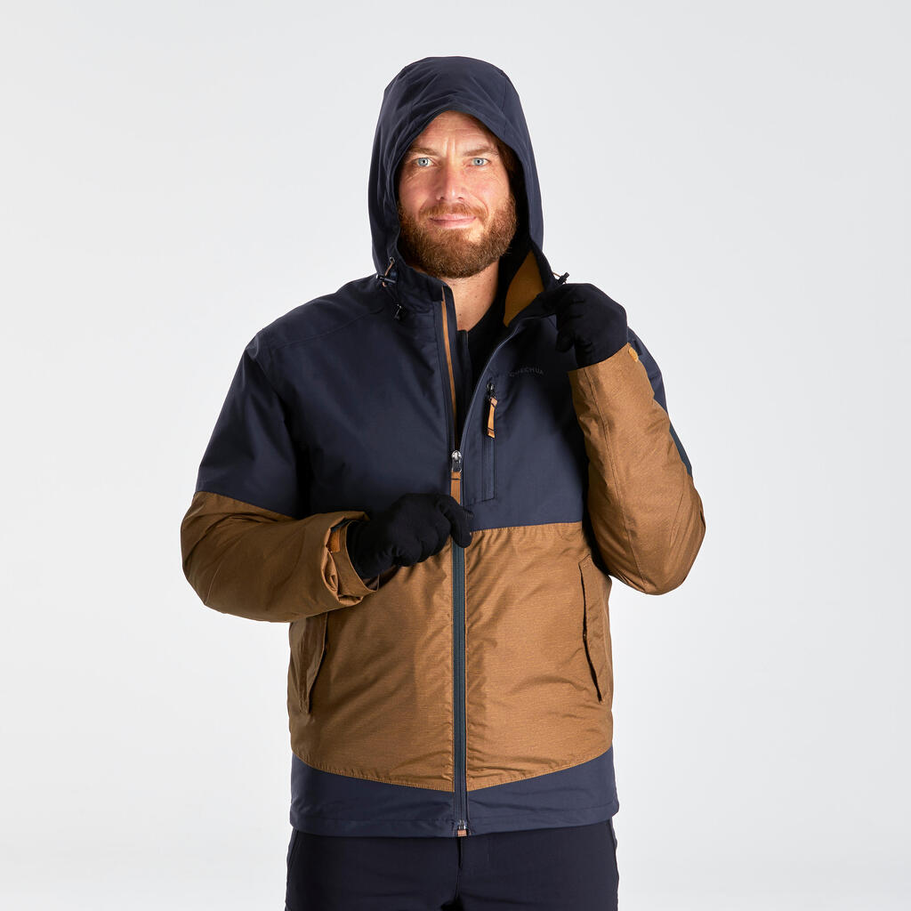 Wanderjacke Winterwandern SH100 X-Warm wasserdicht -10 °C Herren 