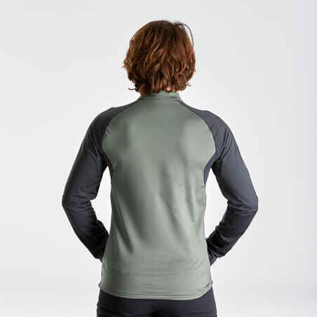 Men's hiking long-sleeved warm T-shirt - SH100