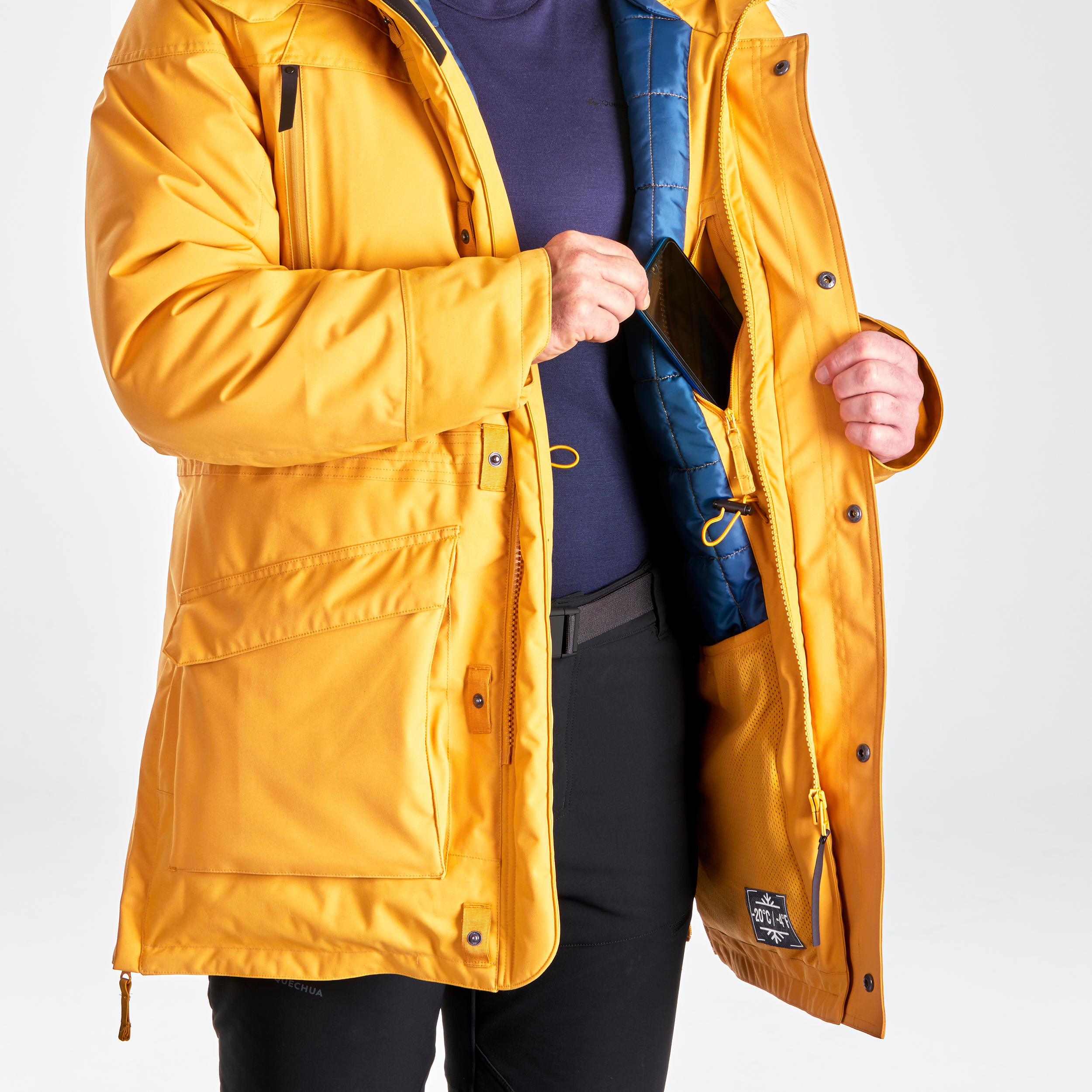 Giacca montagna uomo SH500 Ultra WARM ocra 5/9