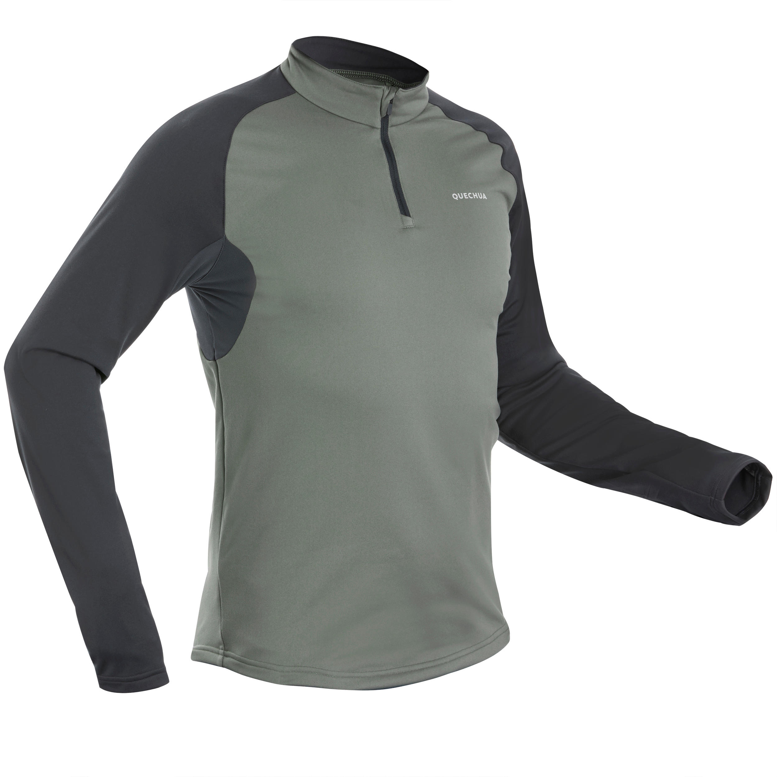 Camiseta térmica de montaña trekking manga larga Hombre Quechua SH100 Warm  negra QUECHUA | Decathlon