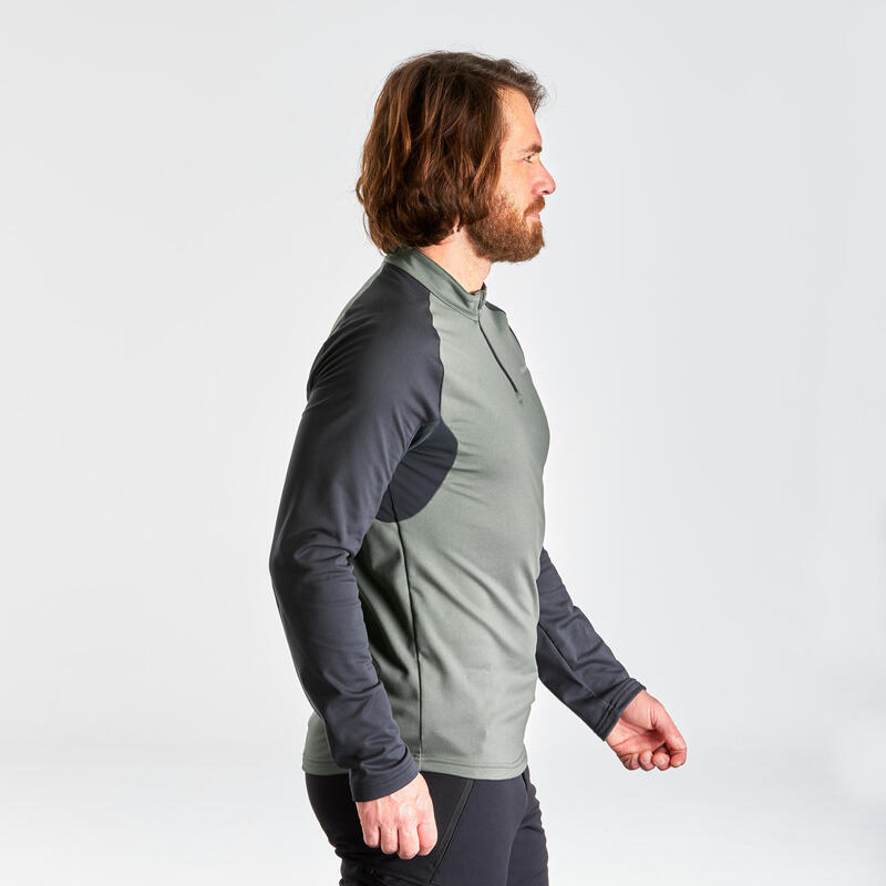 Men’s Long-sleeved Warm Hiking T-shirt - SH100 WARM