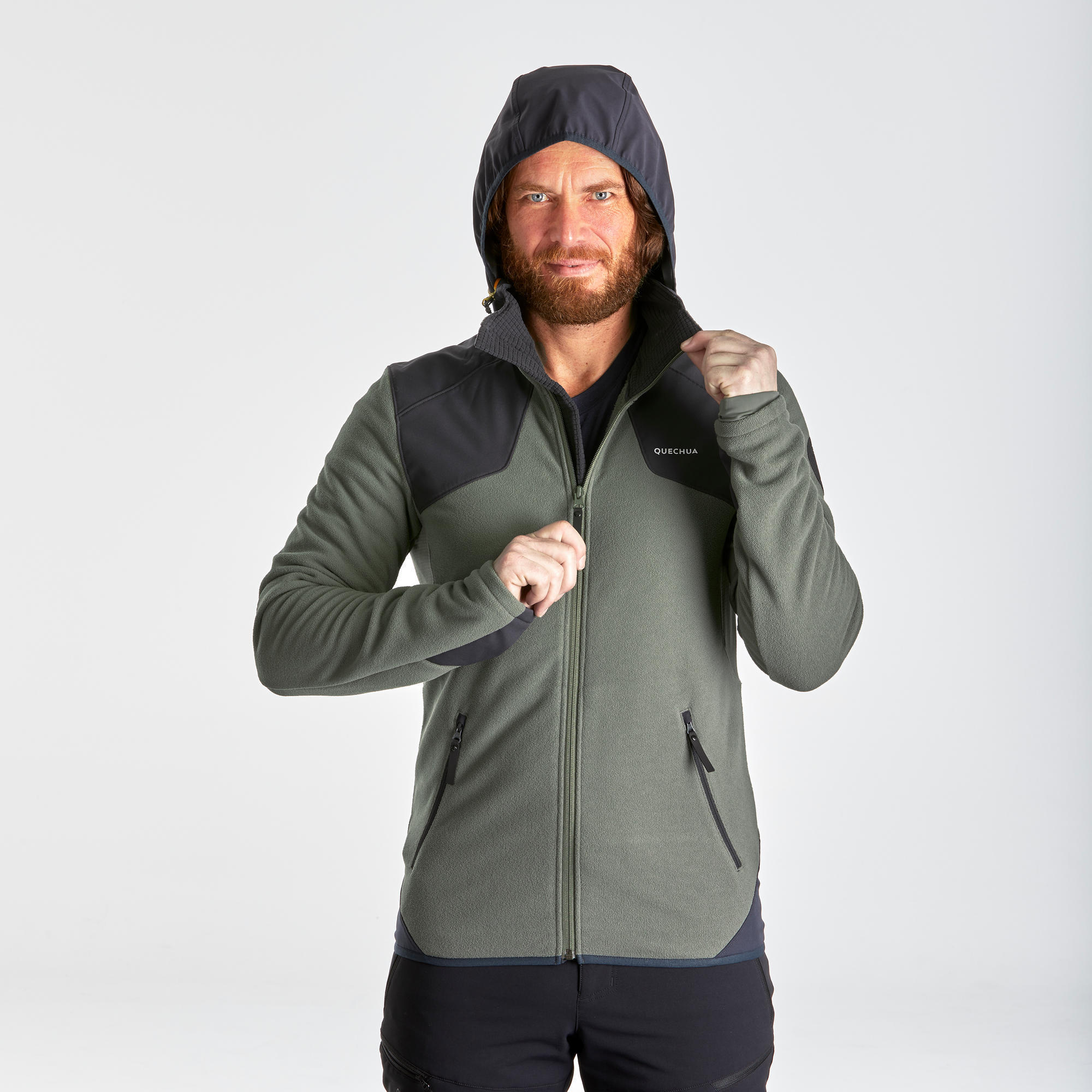 Warm hiking fleece jacket - SH500 X-WARM - men