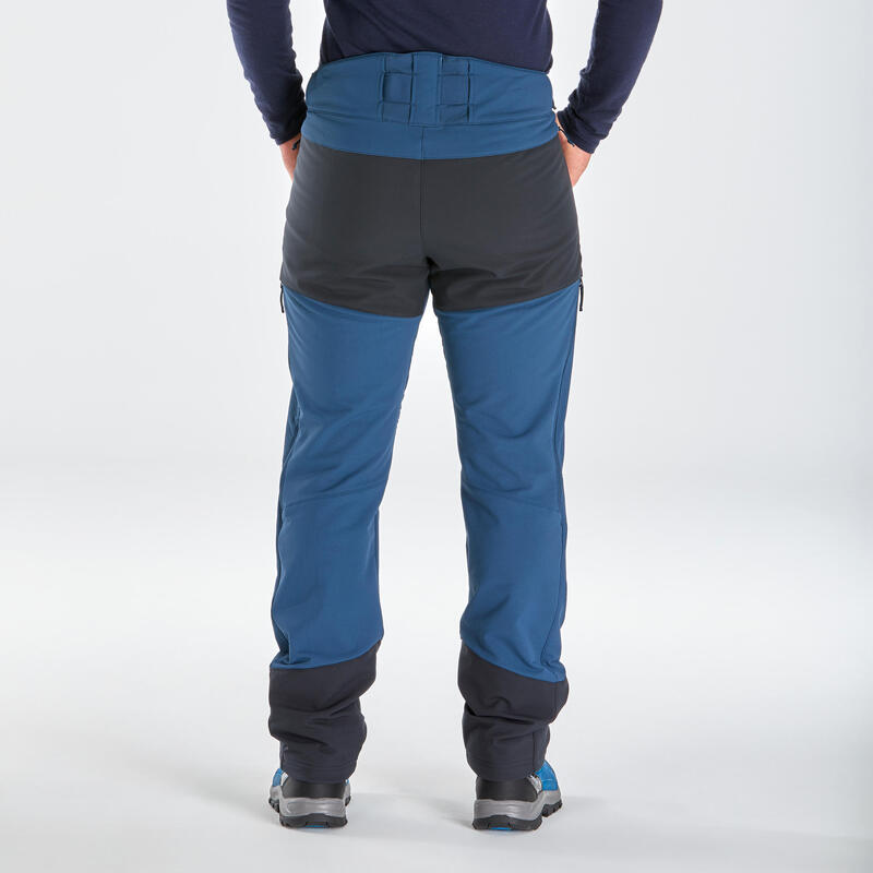 Pantalon Iarnă Călduros Hidrofob Drumeţie SH500 MOUNTAIN Albastru Băbaţi