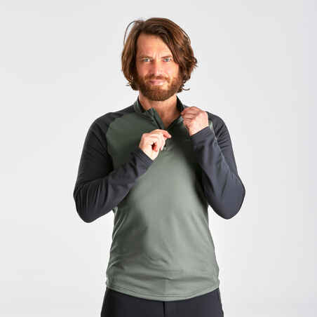 Men's hiking long-sleeved warm T-shirt - SH100