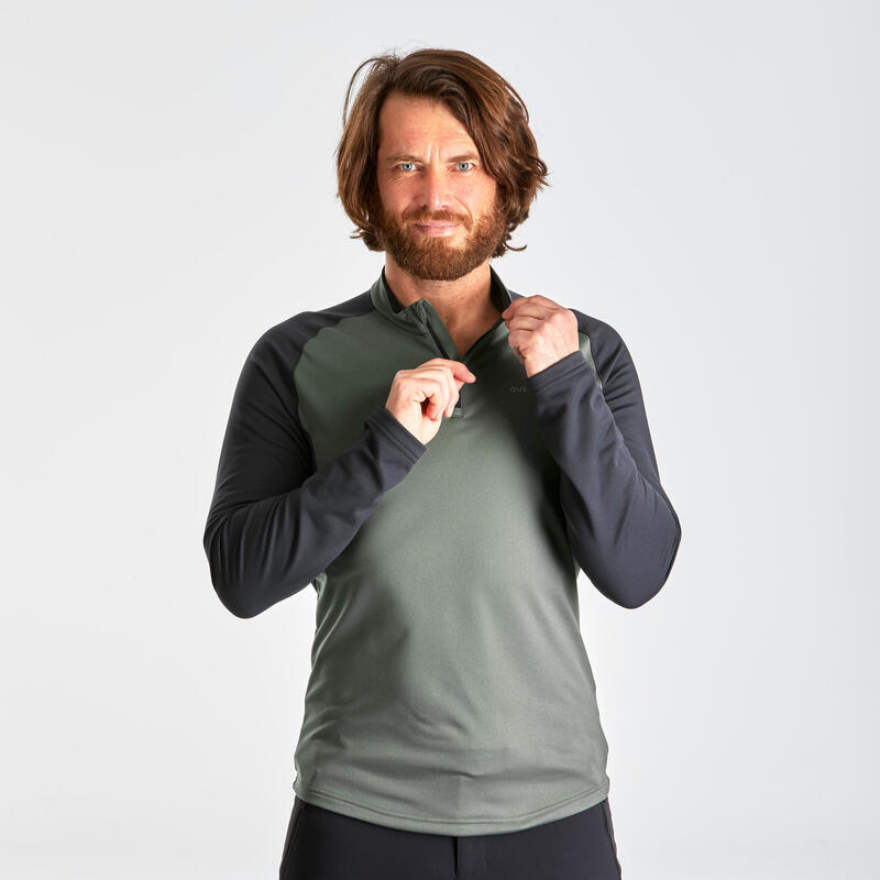 Men’s Long-sleeved Warm Hiking T-shirt - SH100 WARM