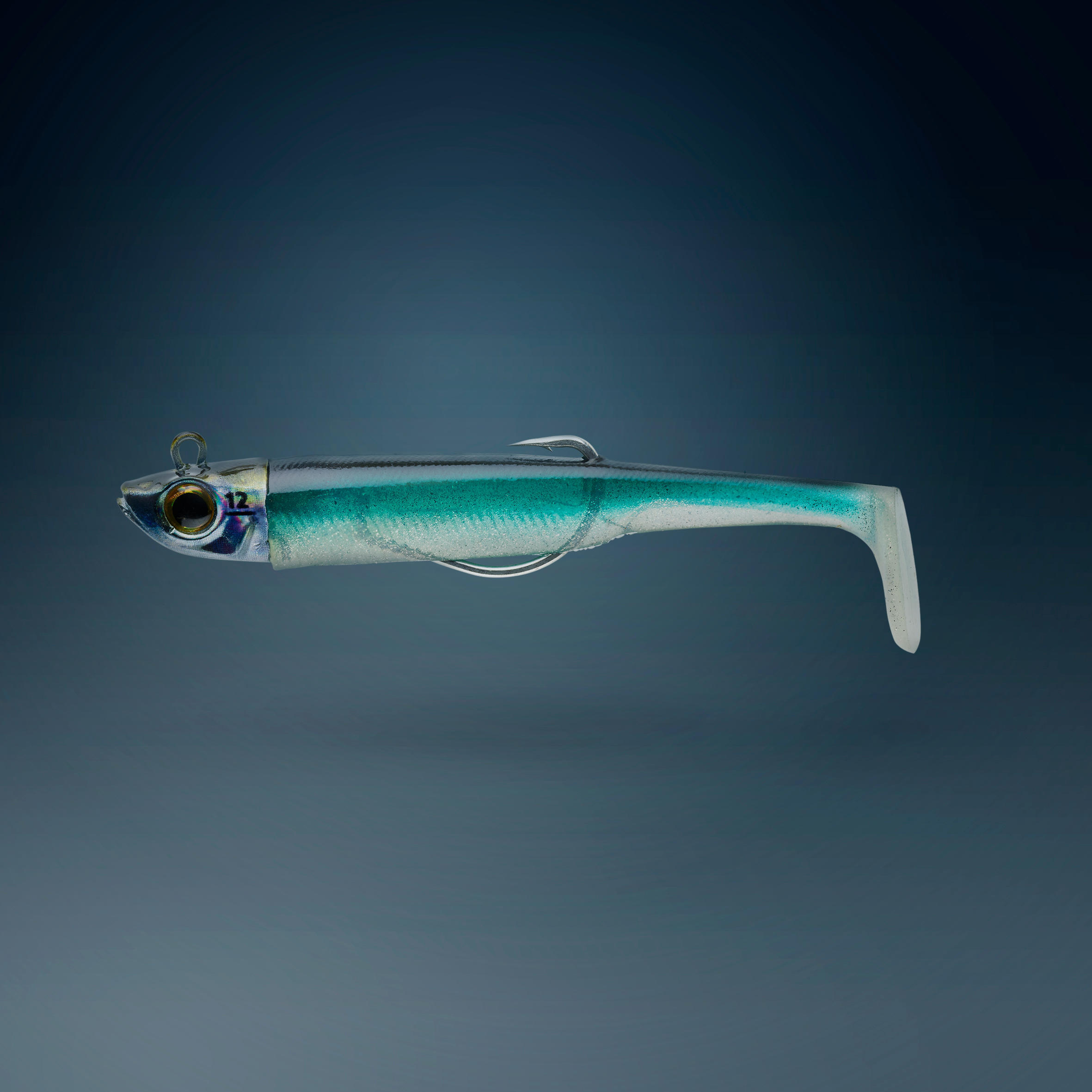 Combo leurres souples shad texan anchois ancho 90 12g ayu/bleu pêche en mer 4/10