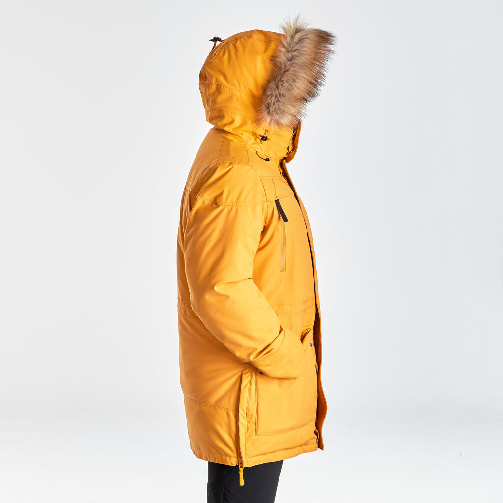 Wanderjacke Parka Winterwandern SH500 wasserdicht Ultra-Warm -20 °C Herren gelb