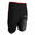 Pantaloncini calcio 3 in 1 TRAXIUM nero-rosso