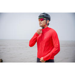 Maillot Manga Larga Ciclismo Hombre Triban Rc100 Protecion Uv Para Verano Rojo Triban Decathlon