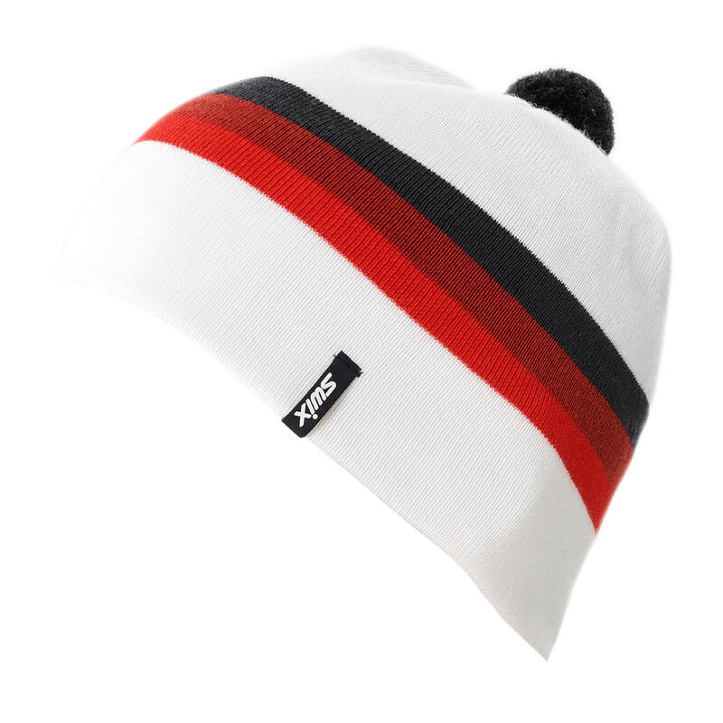 Bonnet ski de fond adulte - Swix tradition / blanc avec pompon