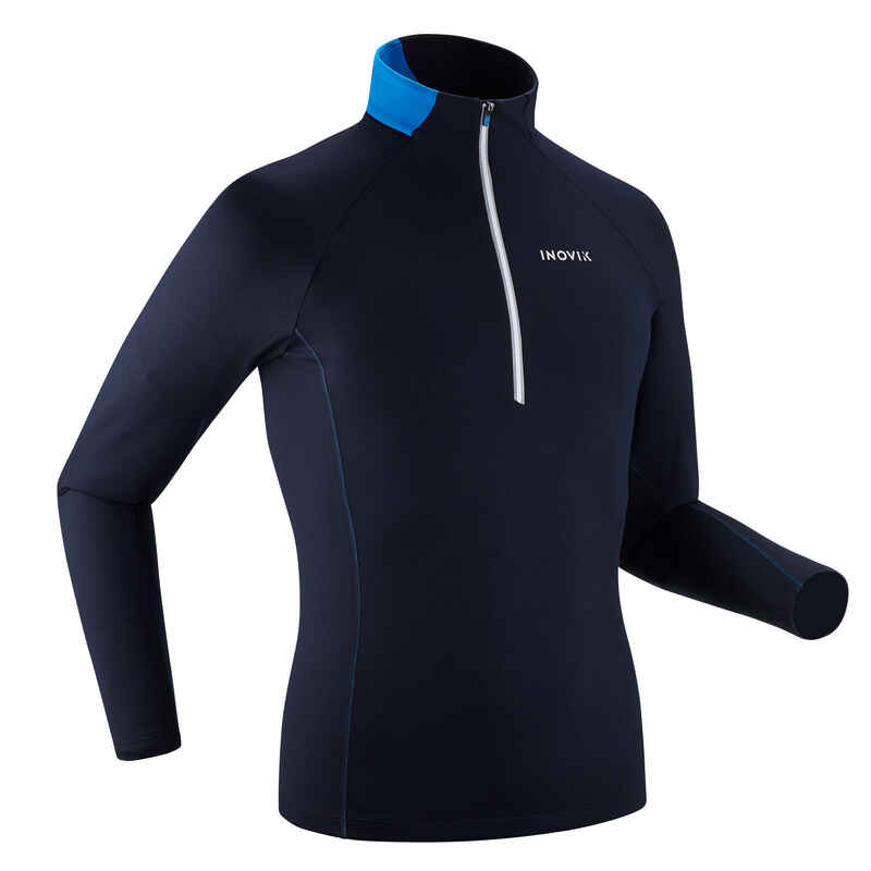 Langlaufshirt Langarm XC S 100 warm Herren dunkelblau Langlaufshirt Langarm XC S 100 warm Herren dunkelblau