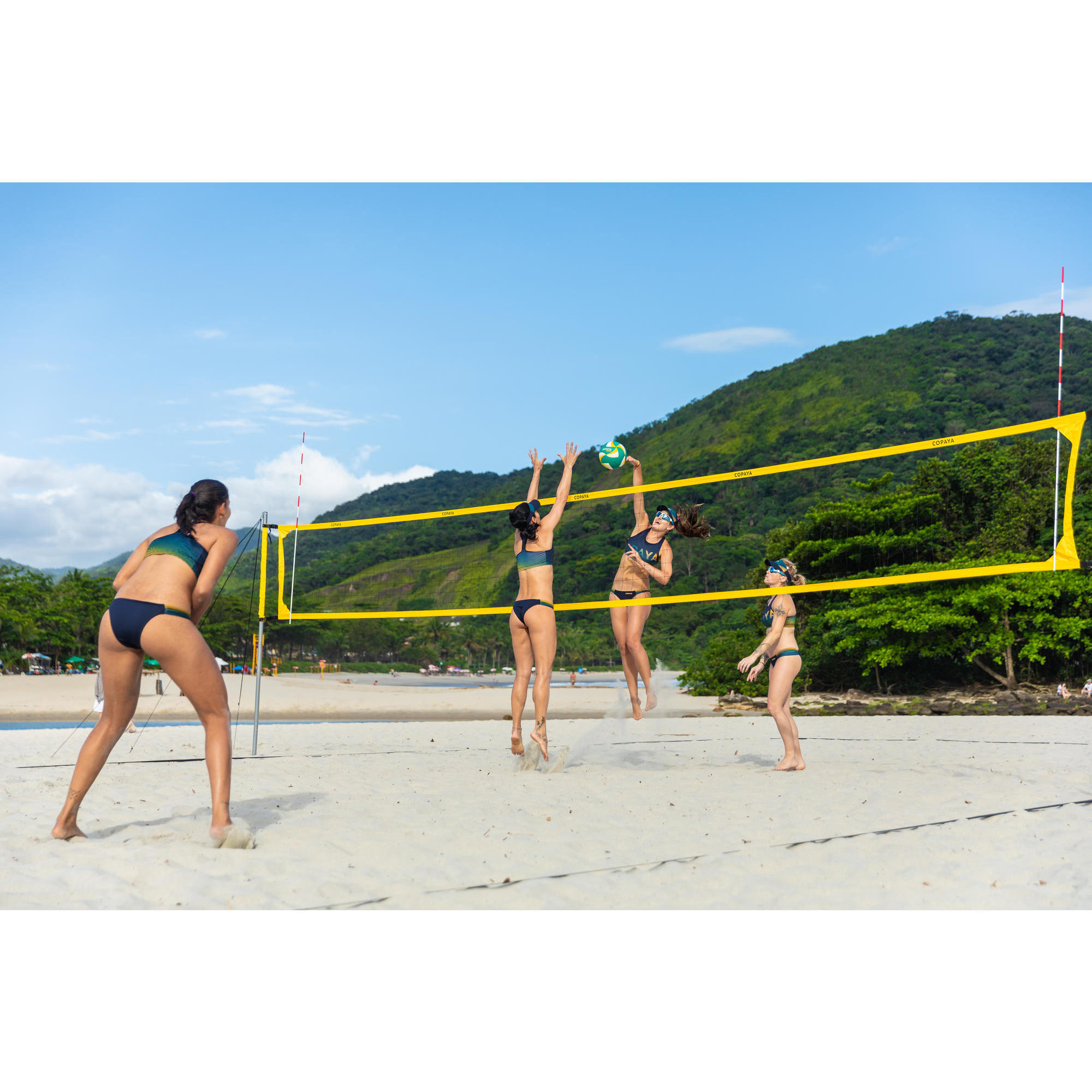 Set da beach volley - Misura ufficiale - BV900 Giallo